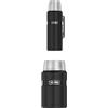 THERMOS Thermos King in acciaio inox, nero 1,2 l, thermos con bicchiere + Thermos per Alimenti, Acciaio Inossidabile., Acciaio Inox, Nero, 9,3 x 9,3 x 18,5 cm