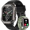 paazomu Smart watch militare da uomo, chiamate Bluetooth, touch screen HD da 1,83, smartwatch tattico sportivo all'aperto, impermeabile IP67, cardiofrequenzimetro compatibile con Android IOS
