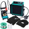 YIHUA 948DQ-III Estrattore Fumi Saldatura Fumi 2-IN-1 da 110W Kit Stazione Saldante Assorbitore di Fumo con Display di Temperatura Angolo Inclinabile Portaferro Punte Filtri Filo da Saldatura(EU Plug)