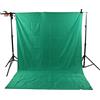 Jectse Fondale Green Screen Fotografico, Sfondo GreenScreen Virtuale di Grandi Dimensioni con 4 Morsetti, Tenda GreenScreen in Cotone Poliestere per Riprese Video in Studio (2x3