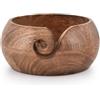 Indus Lifespace Ciotola per filati in legno fatta a mano da artigiani indiani con legno di mango di alta qualità per lavorare a maglia e uncinetto (15,24 cm x 15,24 cm x 7,62 cm)