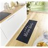 Hanse Home Cook & Clean - Tappeto da cucina con motivo cucina a stelle, antiscivolo, facile da pulire, per cucina, corridoio, ingresso, sala da pranzo, 50 x 150 cm