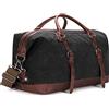 BAOSHA HB-14 Borsone da Viaggio per Sport di tela e pelle sintetica Unisex (Nero)