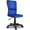 TRESKO® Sedia da ufficio sedia da scrivania girevole, in 6 colori diversi, regolabile in altezza, sedile imbottito, sedia ergonomica, pistone