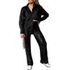 Lerrita Pantaloni da Donna in Paillettes Scintillanti Pantaloni a Vita Alta a Gamba Larga Lucidi Pantaloni di Paillettes Elasticizzati Hip Hop Club Baggy Pantaloni Scintillanti per Il L'Ufficio Club