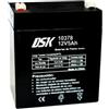 DSK 10378 - Batteria al piombo AGM ricaricabile sigillata con terminale F2 da 12V 5Ah. Batteria ideale per allarmi domestici e industriali, giocattoli elettrici per bambini