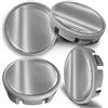 SkinoEu Compatibile con Coprimozzo VW 65mm Copricerchi Tappi Ruota Cerchi Lega Ricambio Argento CVS 8