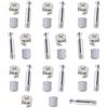 Merriway BH06259 - Set di 10 viti di fissaggio per armadietti, bulloni a camma (15 mm x 12 mm) e tassello (M6 x 44 mm), confezione piatta