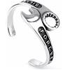 Copaul Bracciale a forma di Chiave con incisione: Forever, in Acciaio Inossidabile, Fantasia, da Uomo, Nero e Argento