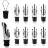 ZEACCT 8 PCS Spillato in Acciaio Inossidabile per Vino, 2-in-1 Pompa di Vino, Pompa di Vino in Metallo, Aeratore di Vino in Acciaio Inossidabile, Decanter Aeratore di Vino, per Liquore, Vino, Birra