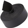 GORGECRAFT 2.5m*25mm*1.6mm Cinturino in Pelle Nera Largo Cordone di Cuoio Piatto Lungo Strisce di Finta Pelle Spesse Fili Corde per Artigianato Fai da Te Maniglie di Cinture per Chitarra Creazione