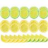 MWOOT 30 Pezzi Fette di Limone Artificiali, Fette di Limone Finta in Plastica, Frutta Finta Decorativa per Festa Cucina Casa Ristorante Centrotavola Artigianato Fai-Da-Te Puntelli Fotografici