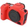 FIRST2SAVVV EOS R5 Custodia Alloggiamento protettivo Custodia Compatibile con Canon EOS R5 cover morbida in gomma fotocamera (Rosso)