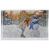 Adventa Cornice portafoto glitterata in acrilico trasparente, 10,2 x 15,2 cm, colore bianco neve, ideale come regalo o decorazione per la casa