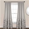 Lush Decor Allison - Coppia di tende a pannello con volant, 213,4 x 101,6 cm, grigio chiaro, 101,6 x 213,4 cm (larghezza x lunghezza), confezione da 2