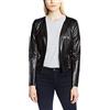 TOM TAILOR Denim Fake Leather Short blazer/504 Giacca, Nero (Schwarz (Black 2999), XS Donna