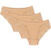 Wolbar Mutande per Donna 3 Pezzi WB408, Beige-Bianco-Nero,XXL