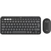 Logitech Pebble 2 Combo Tastiera Mouse Incluso RF senza Fili Bluetooth QWERTY Indiano Grafite