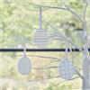 Ginger Ray Uova di Pasqua in ceramica dipinta, decorazioni da appendere ai rami dell'albero di Pasqua, confezione da 3