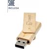 Penna usb da 1 a 64GB legno personalizzabile Rotate personalizzate o neutre