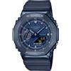 Casio c asio g-shock da uomo unisex g 2100 acciaio blu digitale analogico crono resina