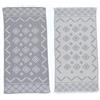 Bersuse 100% Cotone - Teotihuacan - Asciugamano Turco Fouta Telo Mare e Bagno -Grigio Argento
