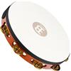 Meinl Percussion TAH1B-AB - Tamburello in legno con testa di pelle e 1 fila di sonagli in ottone nel telaio, diametro: 25,40 cm (10''), colore marrone