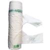 Generico 200 sacchetti ogni rotolo 22+12xh50 cm. (22+6.5+6.5x50 cm) 60% biobase shopper buste borse bianchi soffietto manici biodegradabili compostabili UNI EN 13432 negozi alimentari usi domestici (200)