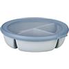 Mepal - Scodella bento bowl Cirqula - Contenitore bento box per frigo, freezer e microonde - 3 scomparti per separare gli alimenti - Contenitore per la preparazione dei pasti - Nordic blue