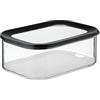 Mepal - Scatola di Formaggio per Frigorifero Modula - Scatola di Stoccaggio con Coperchio per Pezzi di Formaggio - Contenitore Ermetico - Organizzatore per la Cucina - 2000 ml - Black