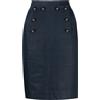 CHANEL Pre-Owned - Gonna a matita con bottoni CC 1994 - Donna - lino - 36 - Blu