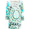 PUCCI Pre-Owned - Top con stampa - Donna - cotone/poliammide - 40 - Blu