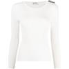 Balenciaga Pre-Owned - Top a maniche lunghe - Donna - viscosa/poliestere - XS - Bianco