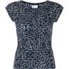CHANEL Pre-Owned - T-shirt girocollo CC con stampa 2006 - Donna - nylon/spandex/elastam - 38 - Blu
