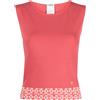 CHANEL Pre-Owned - Top smanicato CC 2001 - Donna - poliestere/cotone/viscosa - 36 - Rosa