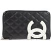 CHANEL Pre-Owned - Portafoglio con zip Cambon Line 2010 - Donna - pelle di vitello - Taglia unica - Blu