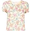 CHANEL Pre-Owned - T-shirt a fiori CC 2001 - Donna - seta/seta - 38 - Marrone