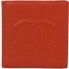 CHANEL Pre-Owned - Portafoglio bi-fold CC in pelle 1998 - Donna - pelle caviar - Taglia unica - Rosso