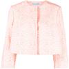 Christian Dior Pre-Owned - Giacca crop senza colletto anni 2010 - Donna - seta/cotone/poliammide/poliestere - 40 - Arancione