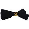 CHANEL Pre-Owned - Fermaglio con fiocco Cleo - Donna - raso/placcatura in oro/placcatura in argento - Taglia unica - Nero