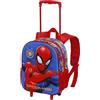 Marvel Spiderman Leader-Zaino 3D con Ruote Piccolo, Blu, 26 x 34 cm, Capacità 12.5 L