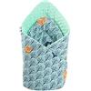 Medi Partners Cuscino cono bambino Minky 100% Cotone 75x75cm Coperta del bambino Doppia faccia Morbido Tutto l'anno Corna per neonati Multifunzionale (Foresta alla menta Minky)