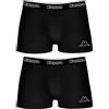 Kappa 2pack 304jb30-950, Boxer Uomo, Nero (Black, L confezione da 2