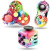 Steemjoey 3Pcs Fidget Toys Giocattolo, Cubo Antistress, Fidget Pad Fidget Controller Riduttore, Ansia Relief Giocattoli, Fidget Toy Giocattolo con Le Dita, Regalo per Adulti Bambini (Colore)