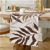 Inhobbok Runner Tavola Moderno Decorazioni Runner da Tavola Marrone Foglie Decor Poliestere Tovaglia Runner Runner per il Tavolo Rettangolare Decorazione per Tavolo da Pranzo Cucina Feste Agriturismo 40x140