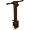 Relaxdays Puntale Reggiombrellone e Stendini, Trivella a Vite, Infilare e Avvitare, Aste: 19-32 mm, Plastica, Marrone