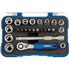Draper BD25 M 1/10,2 cm centimetri. Dr. Metric socket set (25 pezzi), blu