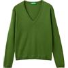 United Colors of Benetton Maglia Scollo V M/L 1091D4625 Maglione, Viola 007, XL Donna