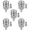 Vecys 5PCS SO-239 UHF Femmina Connettori 50 Ohm SO239 Femmina Jack Crimpare RF Connettore Coassiale Adattatore per RG58 LMR195 RG142 RG400 Cavo Coassiale a Bassa Perdita Compatibile Radioamatoriali