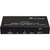 FeinTech VSP01201 HDMI 2.0 Splitter 1 su 2 distributore EDID Scaler 4K@60 Hz HDR 18 Gbps HDCP 2.2, Nero